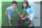 Ethan and Briellle and their pooch